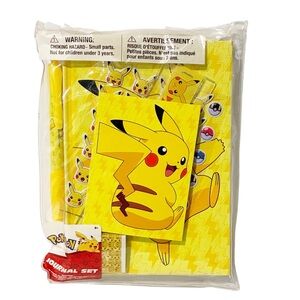 Innovative Designs Pokemon PIKACHU JOURNAL SET Note Pad Stickers Eraser Pencil